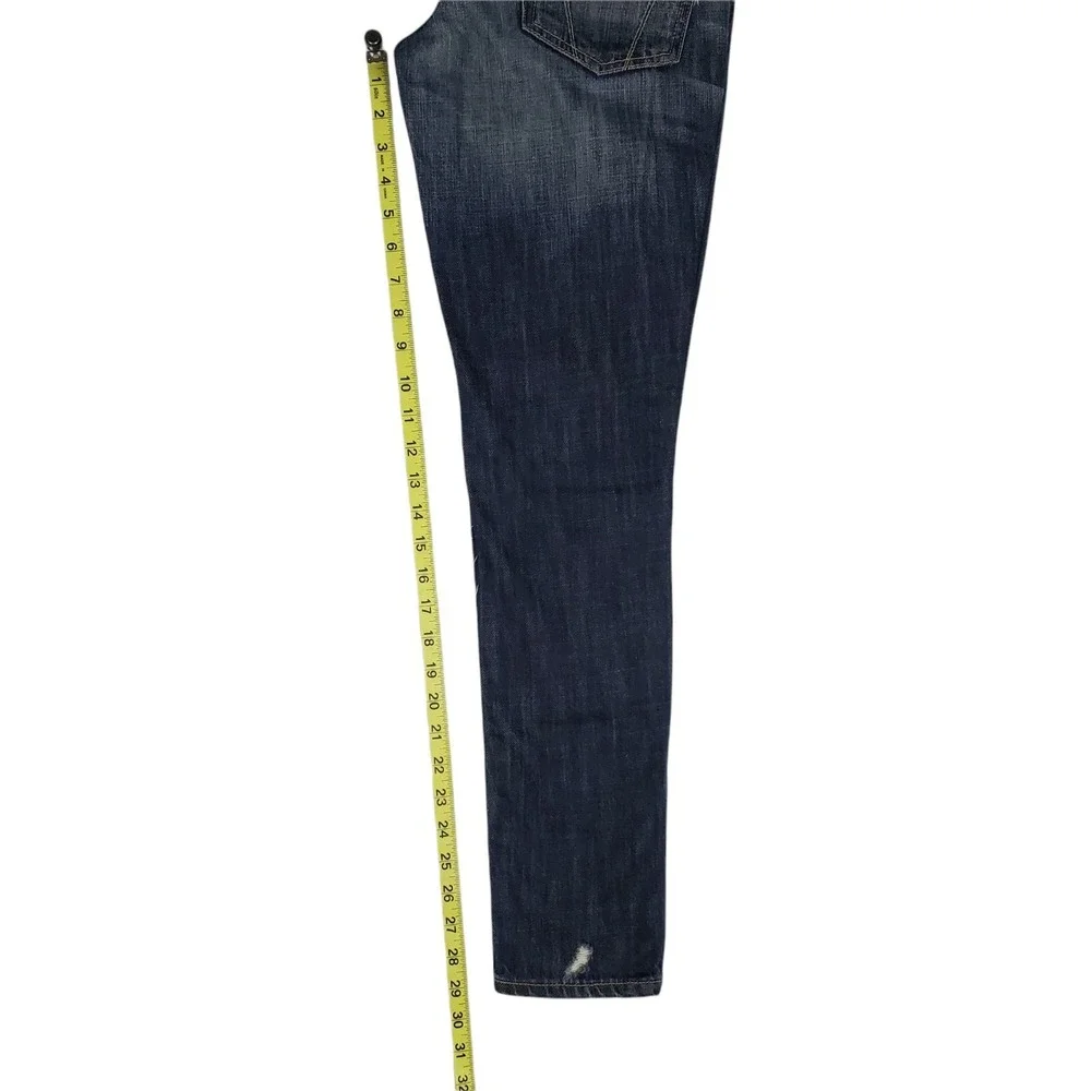 Fossil Skinny Jeans Womens Size‎ 25 Heavy Destroy Blue Distressed Denim USA Made